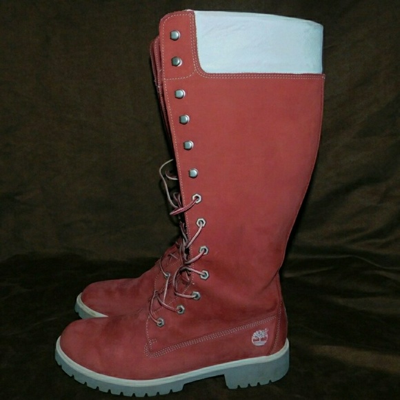 red suede timbs